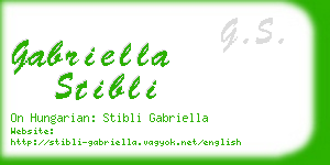 gabriella stibli business card